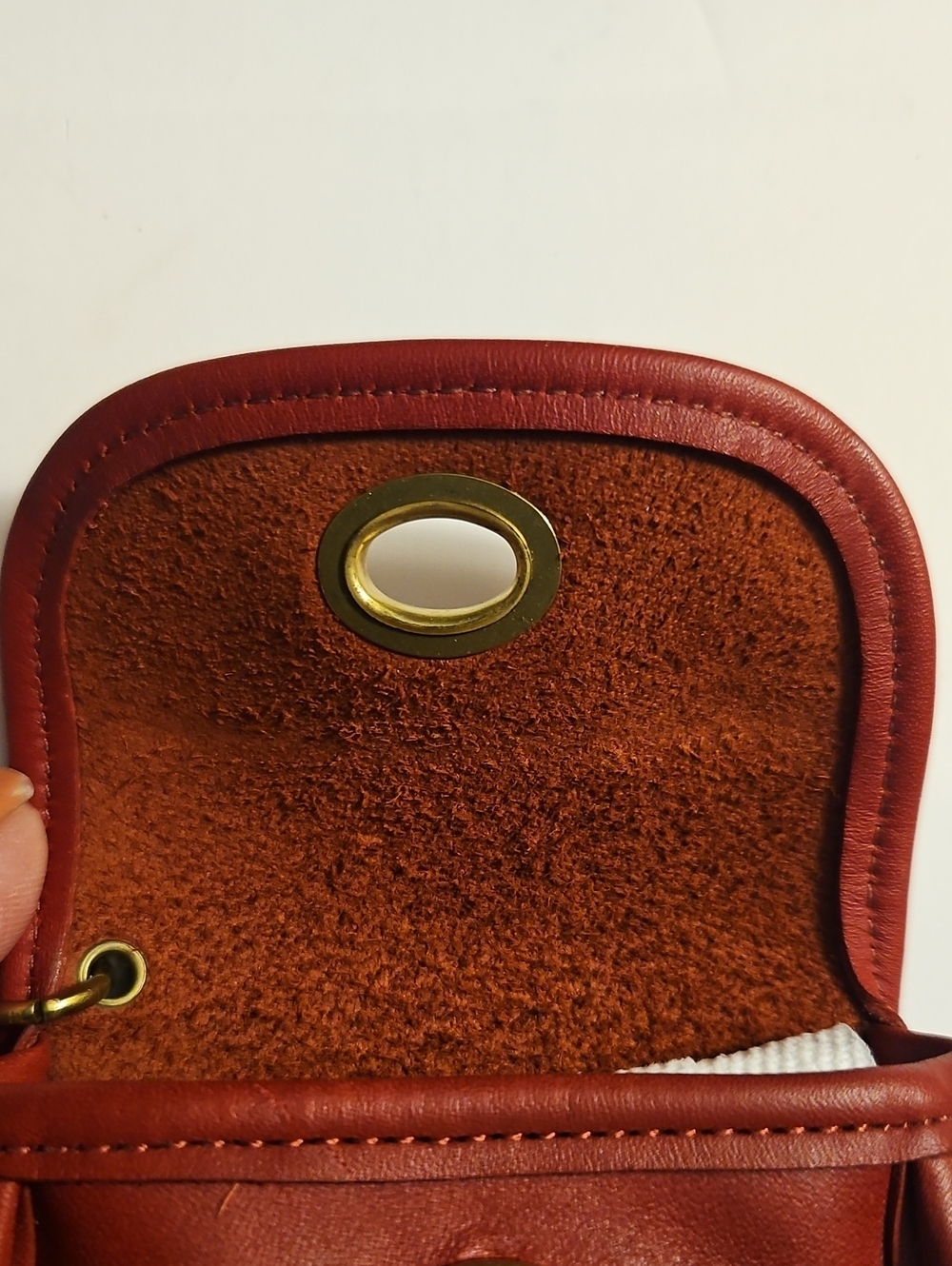 Coach Mini Red Leather Turnlock,Coin Pouch & Key Chain - Picture 9 of 11